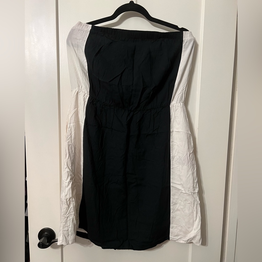 GAP black and cream tube dress